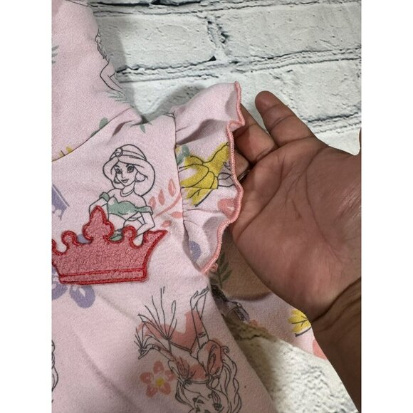 Disney Princesses Girls Hooded Zip Up Sweater Size 4t Pink - Picture 5 of 12